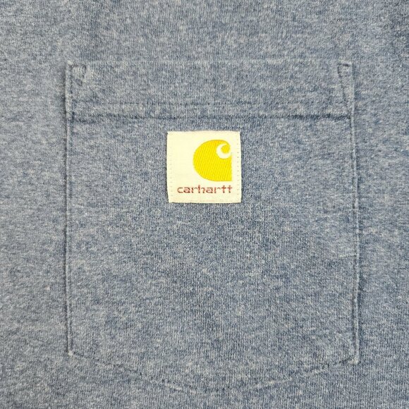 Carhartt Shirt Men's Extra Large Blue Original Fit Short Sleeve Pocket Workwear - Picture 2 of 9